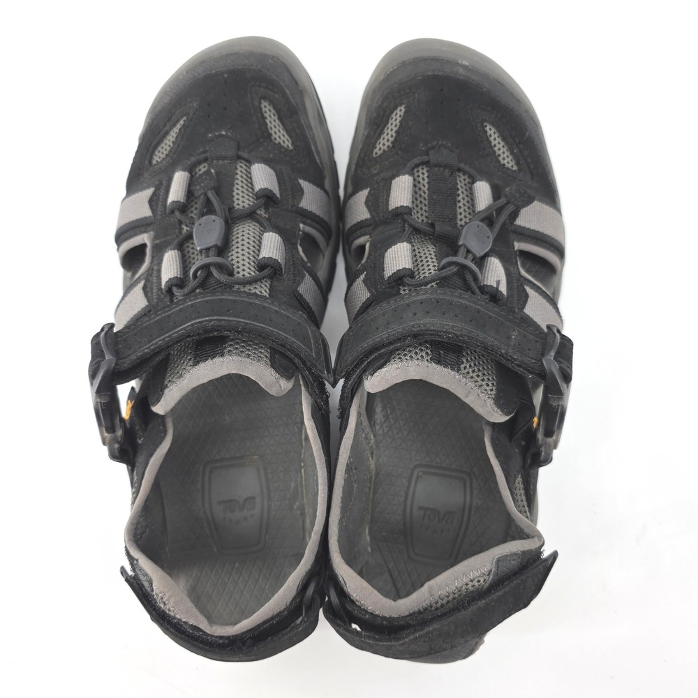 Teva Omnium 2 Mens Black Grey Hiking Water Sandals Size 9 Closed Toe Hikin - Picture 4 of 7
